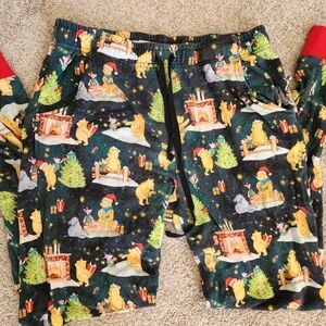 Little Bird Bamboo Winnie The POOH Christmas Women's  Pajama Pants SMALL